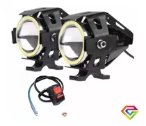 X2 Lámpara Luz Foco Neblinero Led U5 Ojos De Angel Para Moto