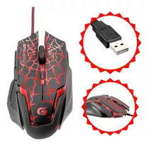 Mouse Gamer Fortrek 3200dpi Botão Macro Cabo Resistente 1,5m