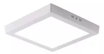 Foco Panel Led 18w Plafón Cuadrado Marco Blanco Sobrepuesto 22x22 Cm Luz Fría 6000°k 220v Demasled