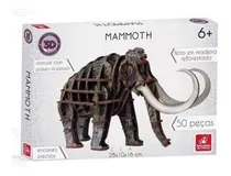 Quebra Cabeça Mamute Mammoth 3d Em Madeira 50 Peças