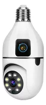 Camara Interior Lampara Robotica Doble Fullhd Vision A Color Color Blanco