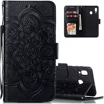 Leecoco For Galaxy A30 Case Mandala Embossing Luxury Flyb5