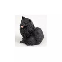 Figura Miniatura De Perro Pomerania Negro