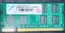 Memoria Sodimm Ddr2 2gb 667mhz 1.5v Cl9 Transcend Pc2-5300