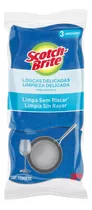 Esponja Azul Não Risca Limpeza Delicada Scotch-brite 3 Unidades