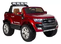 Camioneta A Batería Para Niños Importcomers Ford Ranger 2018  Color Bordó 220v