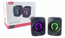 Caixa De Som Havit Sk719 Rgb Preta 110v/220v Stéreo