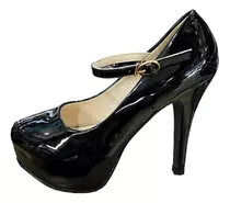 Zapato Tacón Alto Con Punta Redonda Para Mujer 12cm 503-2