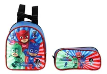 Mochila Escolar Infantil Pj Masks Menino De Costas Premium Cor Azul