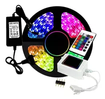 Fita Led Rgb 5050 5 Metros 300 Leds + Controle + Fonte 12v