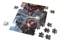 Quebra-cabeça Vingadores Guerra Civil Com Caixa 60 Peças