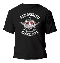 Remera Aerosmith Rock N' Roll Diseño Único Algodón Premium