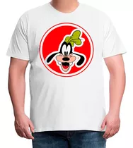 Camiseta Plus Size Bco Mickey Mouse  Pateta Vermelho