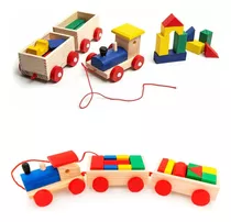 Brinquedo Educativo Trem Pedagógico Quebra Cabeça Montessori