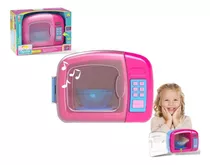 Micro-ondas Infantil Brinquedo Cozinha Luz Som Abre Portinha