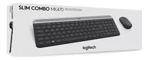 Kit De Teclado Y Mouse Inalámbrico Logitech Mk470 Español De Color Negro