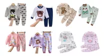 Pijama Para Niños Y Bebés, 100% Algodón Manga Larga