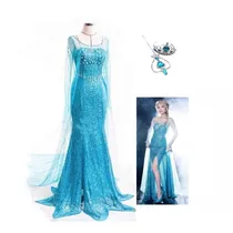 Vestido Adulto Princess Elsa Frozen, Vestido Hallow
