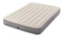 Colchon Inflable Intex 2 Plazas Deluxe Dura Beam 137x191x25 Color Crema