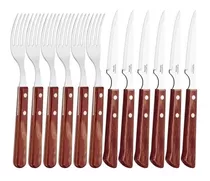 12 Cubiertos Cuchillo Y Tenedor Tramontina Polywood Samihome