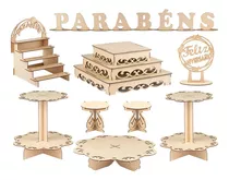 Kit Decoração Festa Provençal Mesa Infantil Mdf Aniversa