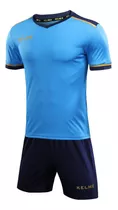 Equipamiento Kelme Celeste Lisa De Futbol Camiseta Y Short