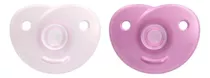 Chupon Avent 0 A 6 Meses Silicona - Pack De 2 Uni - Niña Color Rosa Período De Edad 0-6 Meses