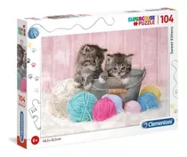 Juego De Mesa Puzzle 104 Piezas Dulces Gatitos