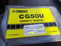 Manual De Usuario Moto Yamaha Cg50u Año 1987 Impecable 