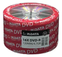 Pack Cd's Ridata Dvd-r 50 Unidades 16x 4.7 Gb 