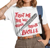 Camiseta Blusinha The Walking Dead Negan Lucille Baby Look