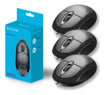 Mouse Óptico Classic C/ Fio Mf100 Usb 1200dpi Mo300 Kit 3pçs