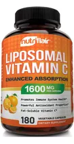 Vitamina C Liposomal 1600mg - 180 Cápsulas - Ácido Envio Ya