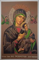 Poster De La Virgen Del Perpetuo. Socorro   29 Cm X 19 Cm