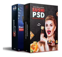 Pack Sushi 240 Artes Para Photoshop +bônus
