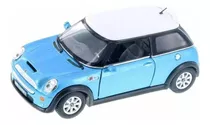 Miniatura Mini Cooper S Kinsmart 1/28 Metal E Fricção Azul M