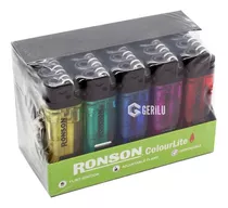 Isqueiro Descartável Ronson Color Lite Transparente Box C/25