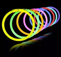 Tubo Pulsera Flúor Led Luminosa 100 Und Fiesta Decoración