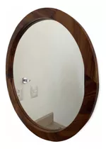 Espejo Circular Bonito 80cm Parota Rosa Morada Recamara