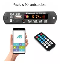 Pack X 10 Módulos Mp3 Usb/sd/fm/aux C/ Bluetooth C/ Control