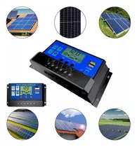 Controlador De Carga Painel Solar 30a 12v/24v 2 Usb