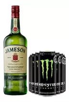 Whisky Irlandes Jameson 1 Litro + Monster Lata 473 Ml X 6