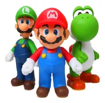 Mário- 3 Boneco Super Mario, Luigi E Yoshi Pronta Entrega