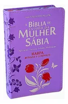 Bíblia Mulher Sabia De Estudo Letra Grande C/ Harpa E Capa Dura - Lilas