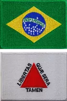 Patch Bordado Bandeira Brasil + Bandeira Do Seu Estado Moto
