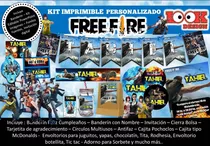 Kit Imprimible Candy Bar Free Fire Freefire Personalizado