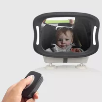 Espejo Retrovisor De Auto Para Bebe  Luz Y Mando A Distancia