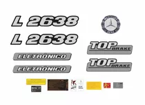 Kit Adesivo Emblema Mercedes Benz L 2638 Top Brake 108 Fkc
