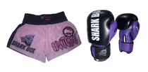 Kit; Short De Kick Boxing/ Muay Thai + Guante Rosa/fucsia!