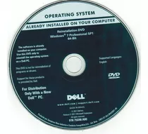 Dvd - Windows 7 - Professional - Original - Dell